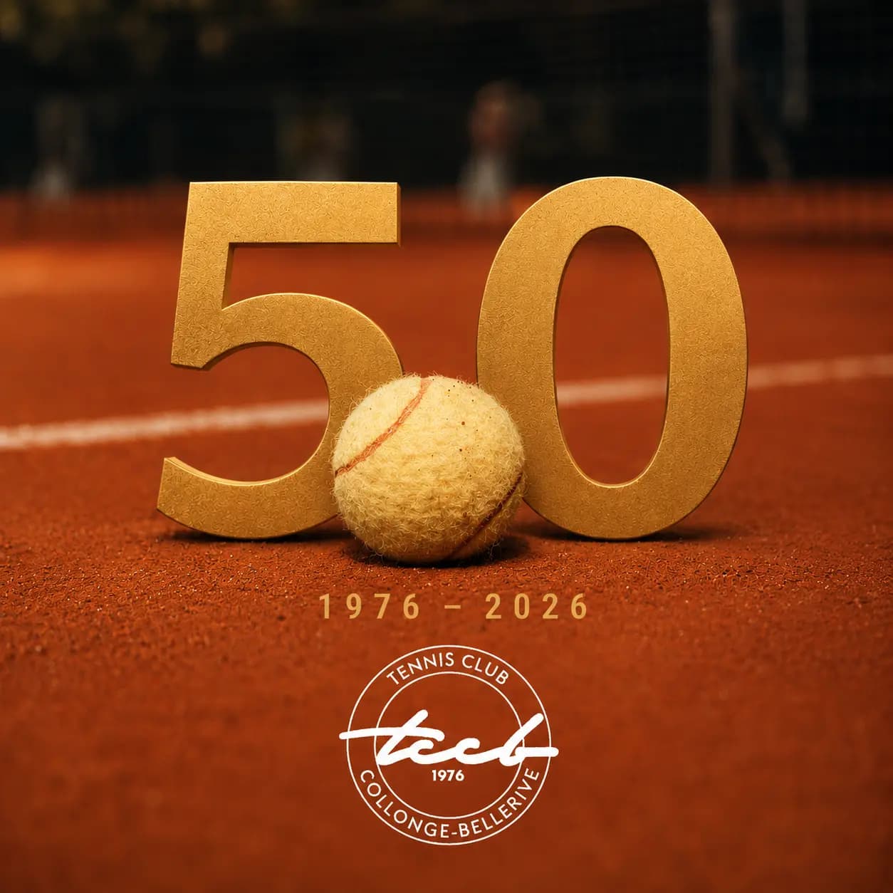 Affiche et ambiance des 50 ans du Tennis Club de Collonge-Bellerive